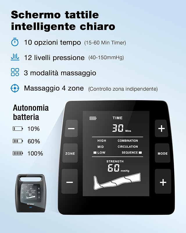 Pressoterapia per Casa, Massaggiatore per gambe complete