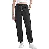 AlisOker Girls Sweatpants Cotton Athletic Pants Kids High Waisted Jogger Pants with Drawstring Pockets for Teen Girls