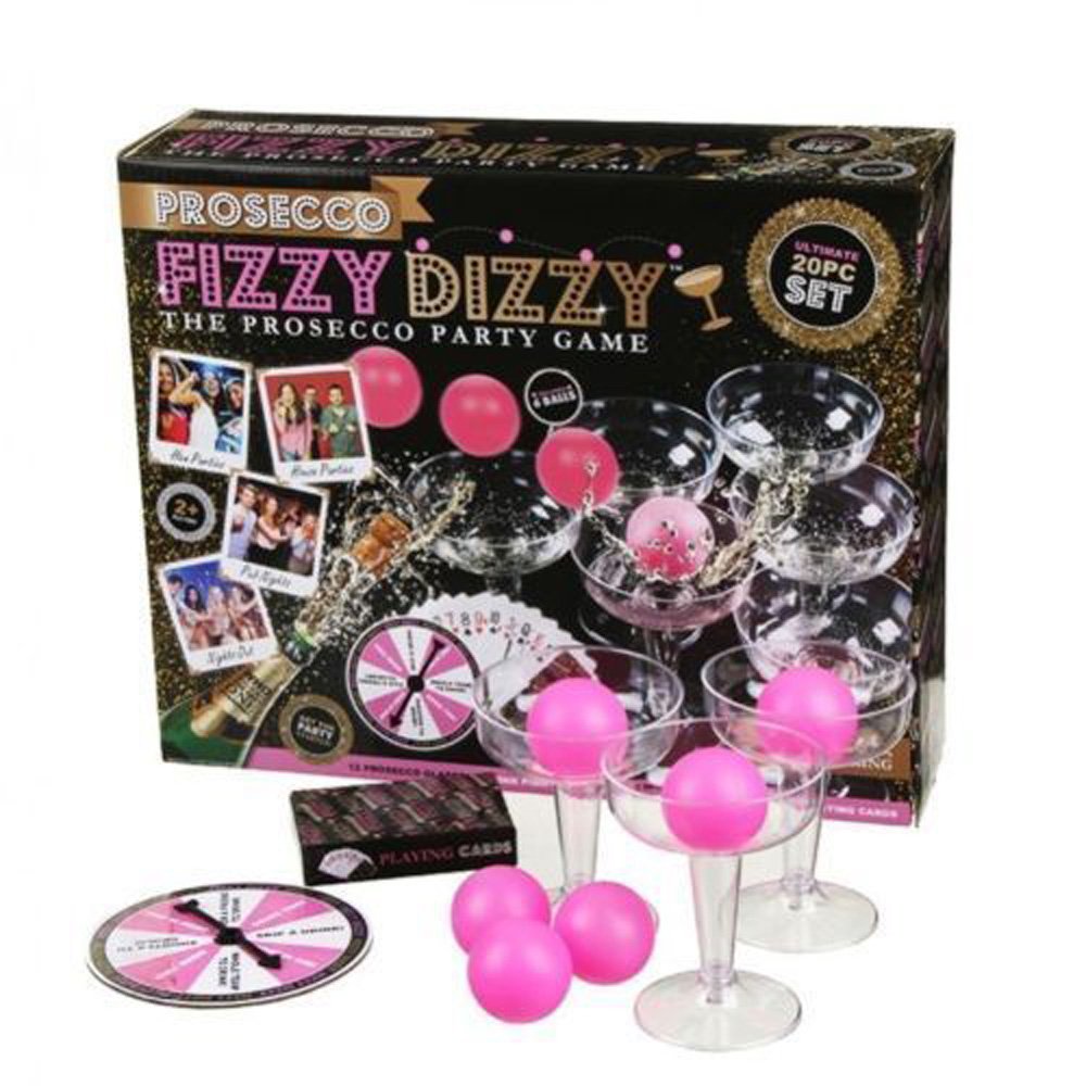 PMS 20PC Set PROSECCO FIZZY DIZZY KIT XMAS Party Adult Fun Ping Pong Drinking Game