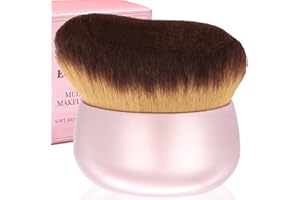 EOICCEOH Extra Large Body Makeup Brush For Self Tanner, Leg Makeup &Bronzer Blend,75 mm Wide-headed Kabuki Brush Provides More Even &Pretty Application, Oval Face&Back Makeup Brush, Wet&Dry Use- Pink Rose Gold