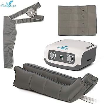 VENEN ENGEL ® Druckwellen Massage-Gerät für Bauch, Beine und Arm :: 4 Luftpolster für gleitende Druckmassage an den Füßen, Be