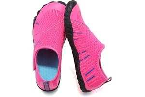 FANTURE Boys & Girls Water Shoes Lightweight Comfort Sole Easy Walking Athletic Slip on Aqua Sock(Toddler/Little Kid/Big Kid)