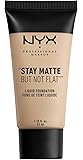 NYX PROFESSIONAL MAKEUP Stay Matte but not Flat Liquid Foundation, Porcelain, 1.18 Fluid Ounce