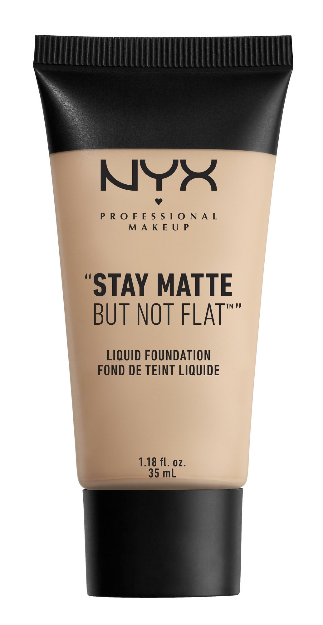 NYX PROFESSIONAL MAKEUP Stay Matte but not Flat Liquid Foundation, Porcelain, 1.18 Fluid Ounce