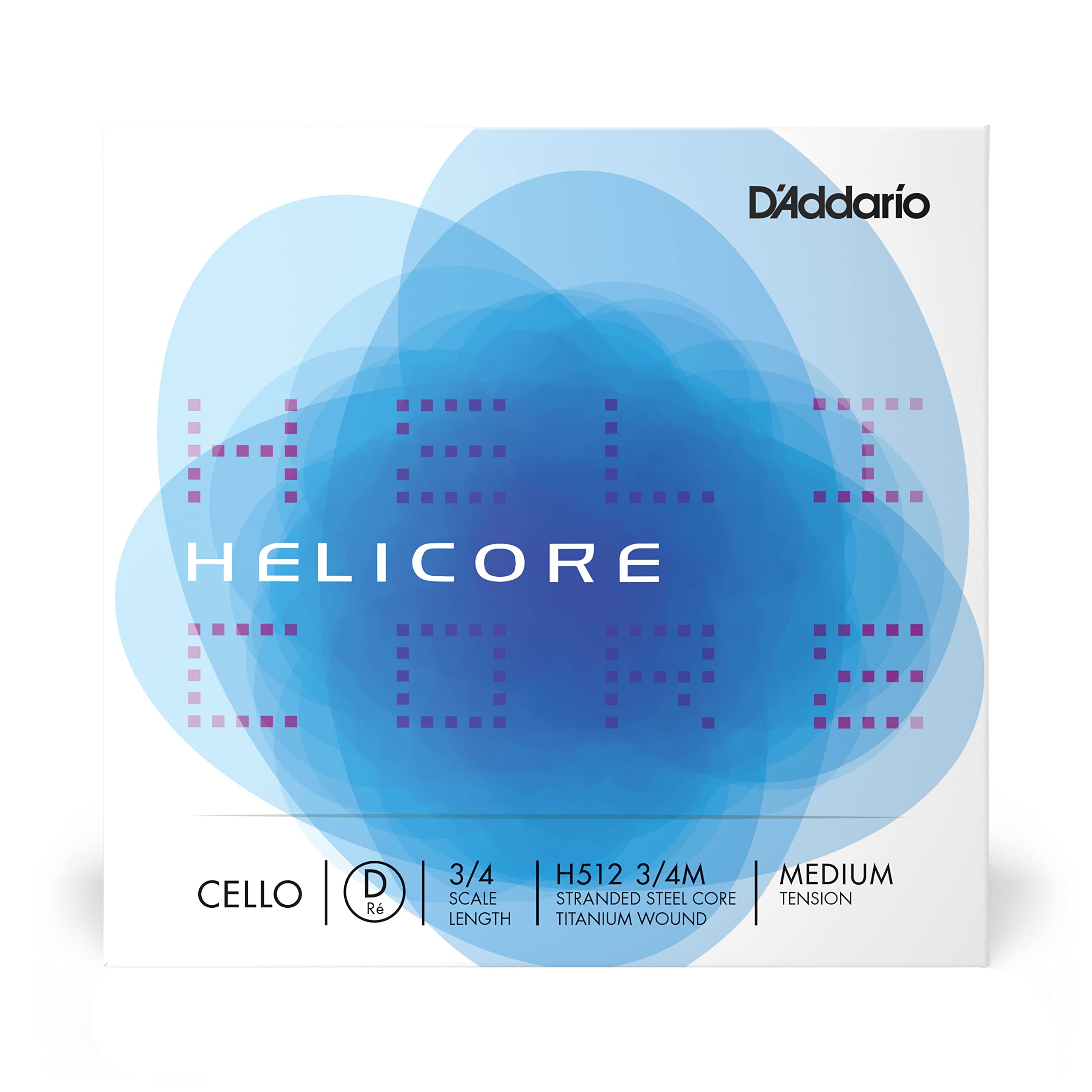 D'Addario Helicore 3/4 Scale Medium Tension Single D String for Cello