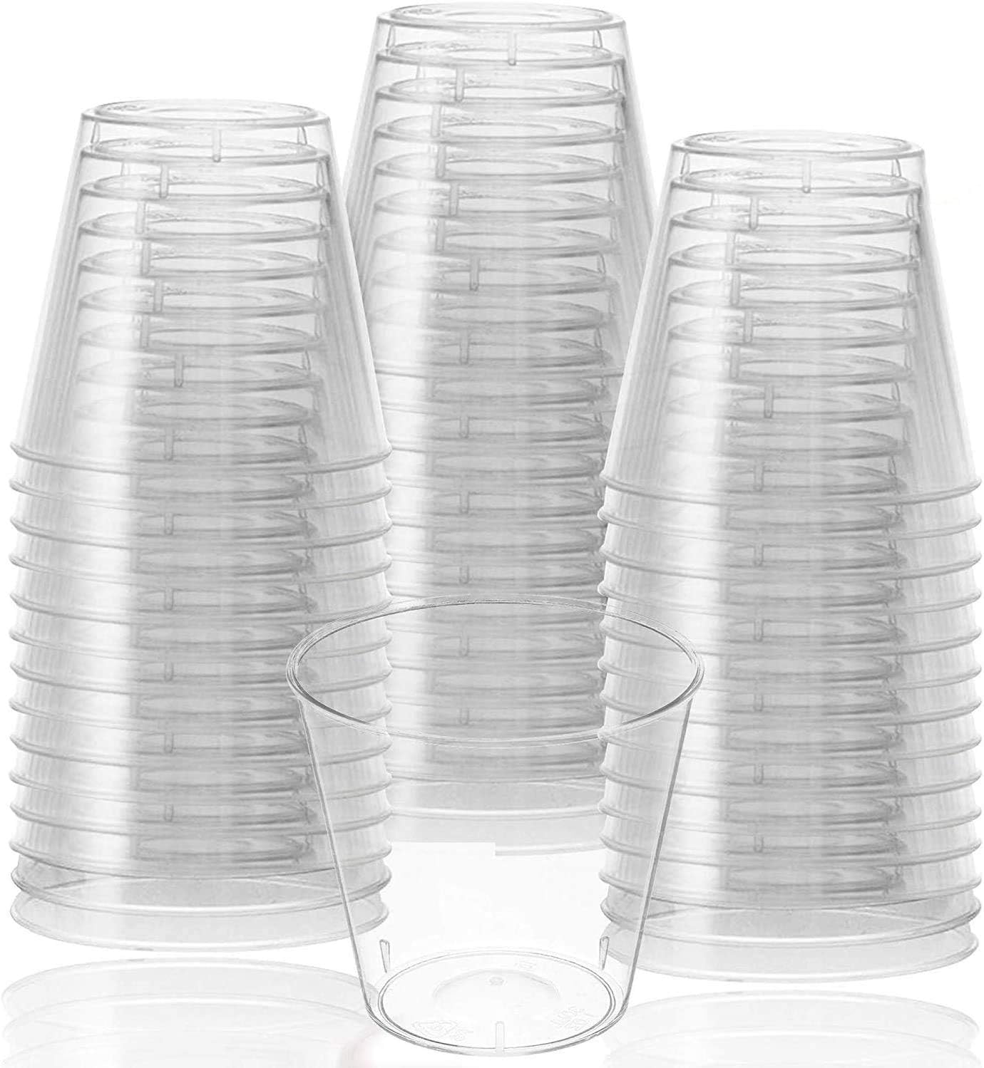 WhopperIndia Tumbler Beverage Cups, 50 Disposable Cups Restaurant Quality, Plastic, 5 oz, White, Outdoor Parties, Picnics, BBQ’s, Travels and more