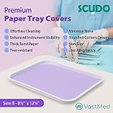 VASTMED SCUDO Premium Paper Tray Covers Size B Dental Tattoo Surgery 1000PCs view 2