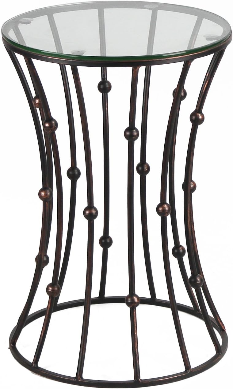 Set Of 2 Adeco Luxury Accent Steel Black Metal Nesting End Coffee Side Table Black I Living Room Table Sets