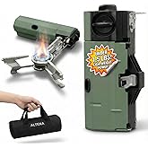 Portable Butane Gas Stove for Camping, Outdoor, and Indoor Cooking, Compact Lightweight Single Burner with Carrying Bag for Travel &ndash; by Altena