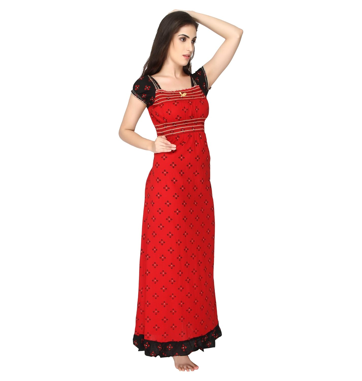 pretty girl women's cotton nightwear(ptas60, red, free size)