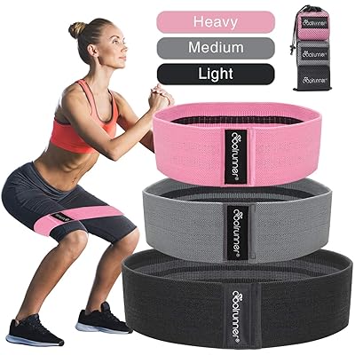 Happygetfit - Bandes De Bandes De Résistance Pour Les Jambes Et Les Fesses Bande D Exercice A 3 Niveaux Bandes Elastiques Antiderapantes Et Enroulables Pour Les Femmes Squat Glute Hip Workout