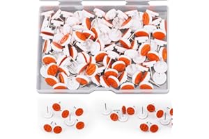XIHIRCD 100pcs Reflective Tacks for Trail Marking, Orange Steel Nails with Reflective Stickers, Great for Hunting, Camping, H