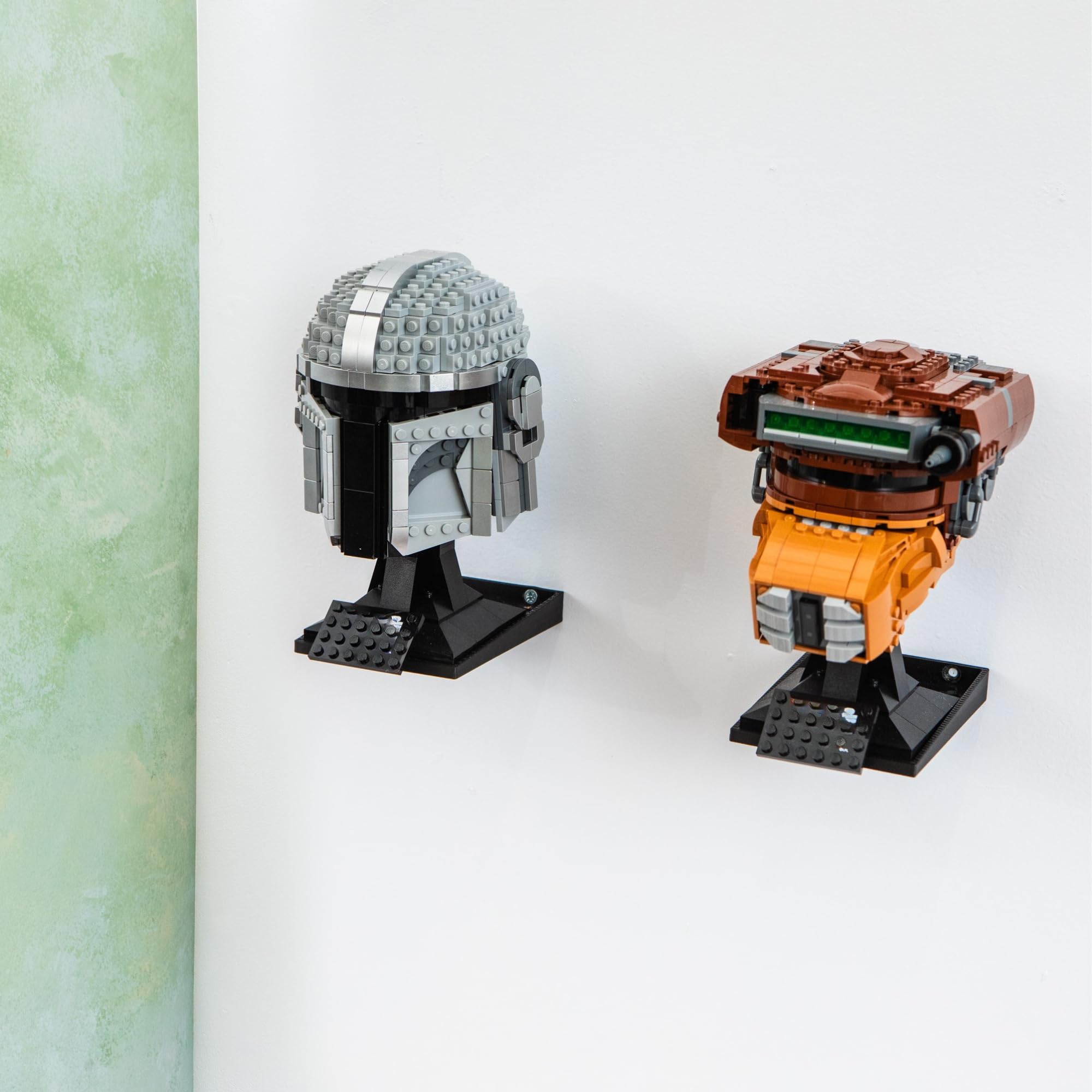 Brickify - 2X Display Stand for Lego Helmet Series | Wall Mount Display for Darth Vader, Captain Rex, Mandalorian Helmet, Gauntlet Series | Compatible With All Helmets (2)