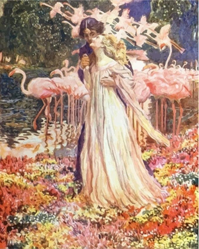 TANGBOHU Malen nach Zahlen für Erwachsene Flamingo Garden