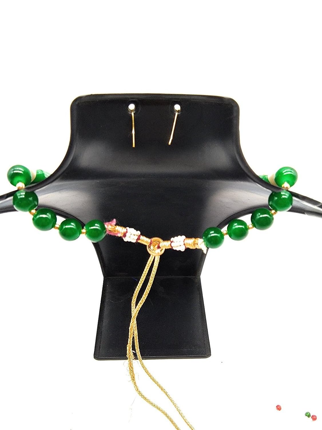 catalyst tibetan stone beads necklace set with earrings for women & girls