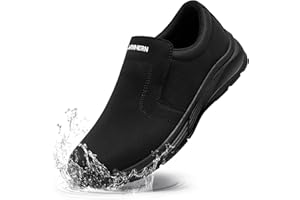 LARNMERN Non Slip Work Shoes for Womens Water Resistant Walking Sneakers Slip On Food Service Chef Kitchen Shoes
