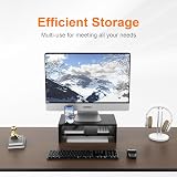 GRIFEMA GB1052 Wood Monitor Stand Riser with Smartphone Holder 2 Tier view 3