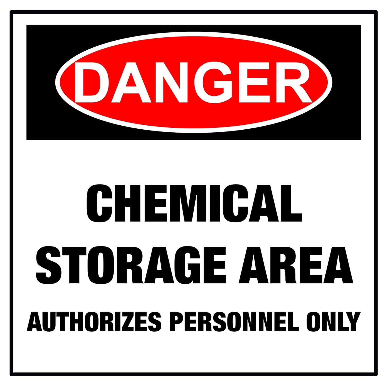 Banner Buzz Make It Visible Danger Sign Chemical Storage Area