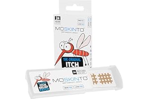 Moskinto, The Original Mosquito Itch Relief Patches for Kids & Adults, Bug Bite Patches Soothe Swelling & Itching Instantly, Anti Itch Bug Bite Relief, Suction Tool Alternative Travel Pack, 24 Count