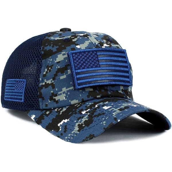 Cappellino Tattico Militare USA Con Bandiera Americana - Unisex Con Chiusura Regolabile E Retro In Rete