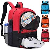 Hsmihair Soccer Bag-Soccer Backpack&Backpack for & Football Volleyball & Basketball,with Ball Compartment and Separate Cleat