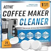 Coffee Machine Cleaner Descaler Tablets - 24 Count, Compatible With Nespresso, Keurig, Ninja, Delonghi, Miele, Coffee Maker Pot Descaling &amp; Cleaning Tabs, Descale Drip Coffe And Espresso Machines
