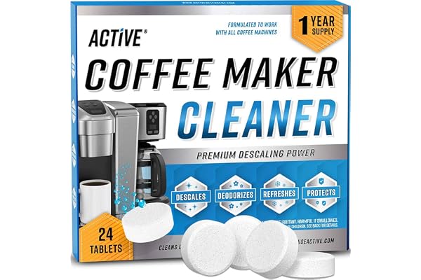 Coffee Machine Cleaner Descaler Tablets - 24 Count, Compatible With Nespresso, Keurig, Ninja, Delonghi, Miele, Coffee Maker P