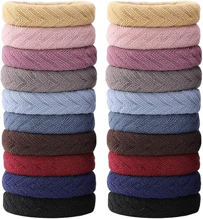 Amazon シームレスヘアタイ折り目なしヘアバンド弾性ポニーテールホルダーコットンストレッチヘアロープレディースレディース用太いヘアエラスティック パック Adyebox ヘアゴム 通販