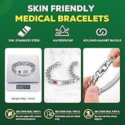 Theluckytag Medical Bracelets with QR Code for