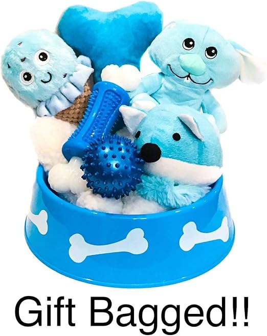 Pet Supplies Wolfe & Sparky Gift Pack of Assorted Blue & White Dog
