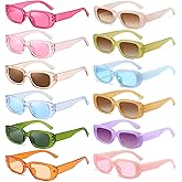 YQVIE Rectangle Sunglasses Bulk for Women Men Colorful Glasses for Bachelorette Party