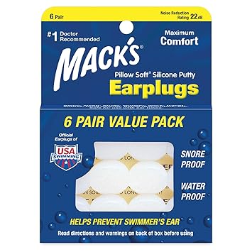 Mack's Pillow Soft Silikon-Ohrstöpsel, 6 Paar