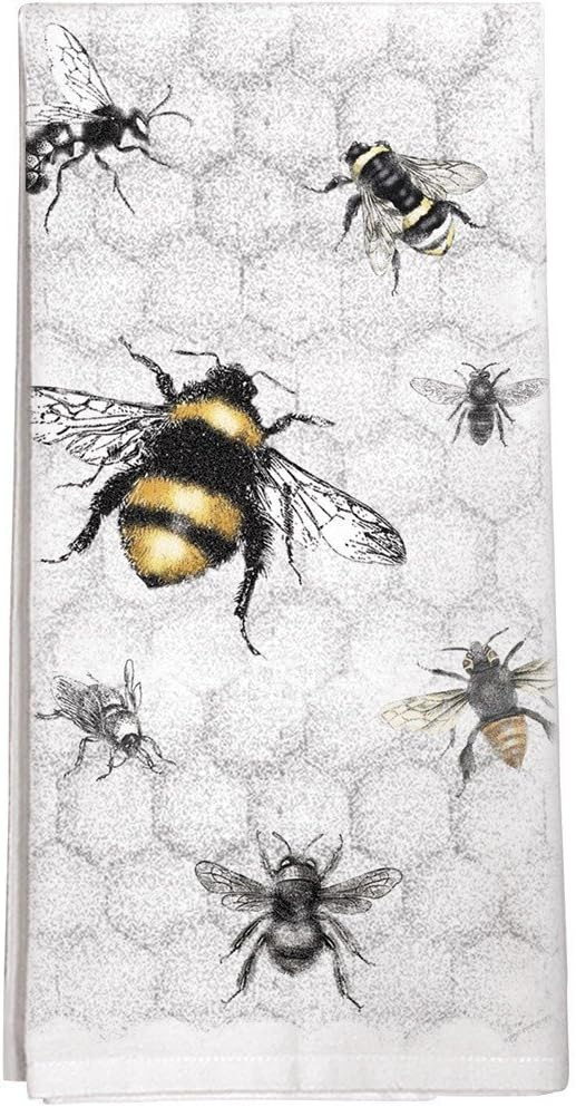 Montgomery Street Bee Colony Cotton Flour Sack Dish Towel