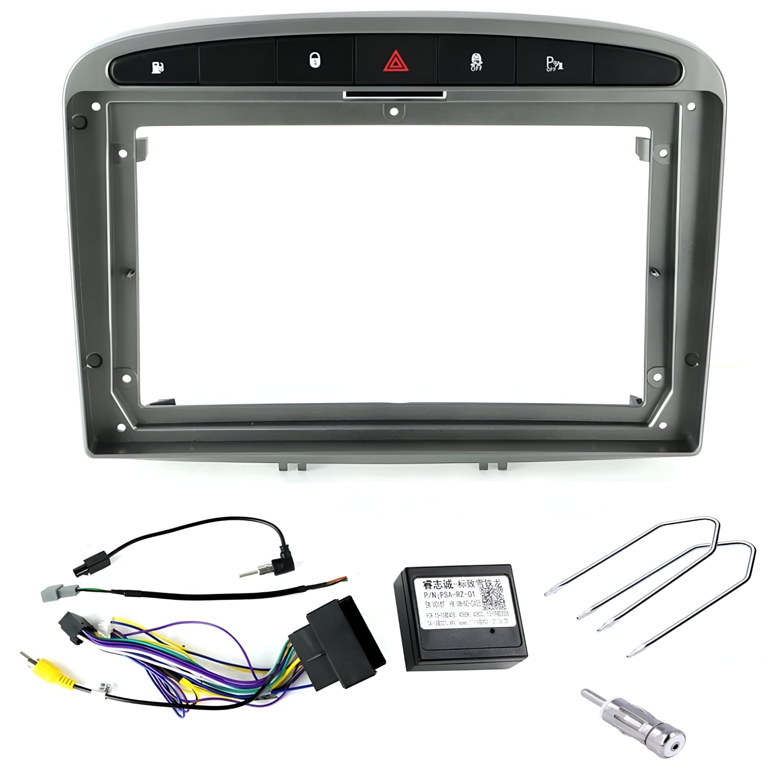 Sound-way - 9" inch dash car stereo facia radio adapter compatible with Peugeot 308/408 2007-2013 - KA22-353