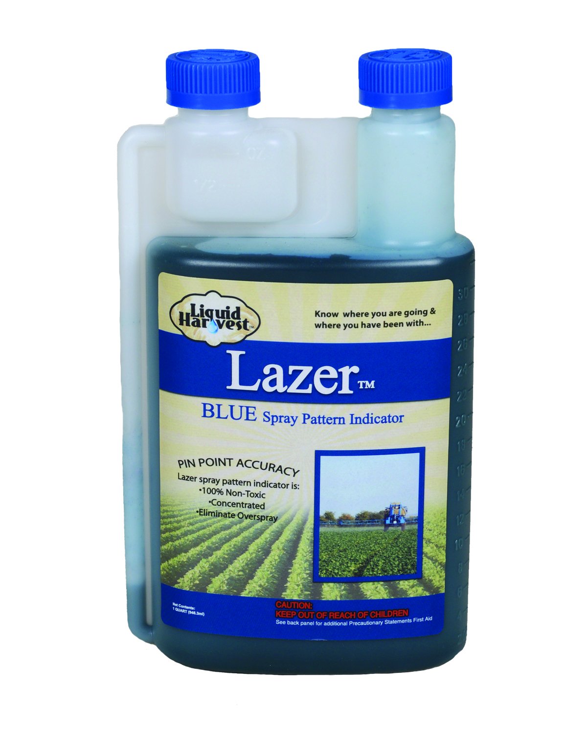 Liquid Harvest Lazer Spray Pattern Indicator Herbicide Dye Blue Quart