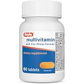 Rugby Multivitamin with Zinc Stress Formula - 60 Count (1-Pack) | Supports Immune Health and Wellness, Daily Multivitamin for Adults with Vitamin B-Complex, C, E &amp; Zinc, Gluten-Free