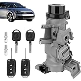 1K0905851B Ignition Switch Lock Cylinder w/Key & Remote Compatible with Tiguan 2008-2011, VW Jetta 2006-2018, MK6 2006-2008, Golf 2004-2011, Rabbit 2006-2009#Replaces 1K0905841 1K0905865