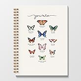 Poecinvi Spiral Bible Butterfly Journaling Notebook 5.5x8.3, Prayer Journal for Women Spiral Bound, Christian Gifts for Women, Motivational School Notebooks Journal for Teen Girls