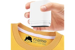 Customized Name Stamp Waterproof,Baby Student Clothes Chapter Wash Not Faded,Children's Seal Customized Stamp Gifts (BY005-Wh