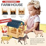 BUYGER Farm Animals Toy Set Truck House Fence for Toddlers 3-5 Years Old Kids view 4