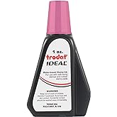 Trodat 52729 Ideal Premium Replacement Ink for Use with Most Self Inking and Rubber Stamp Pads, 1oz., Hot Pink