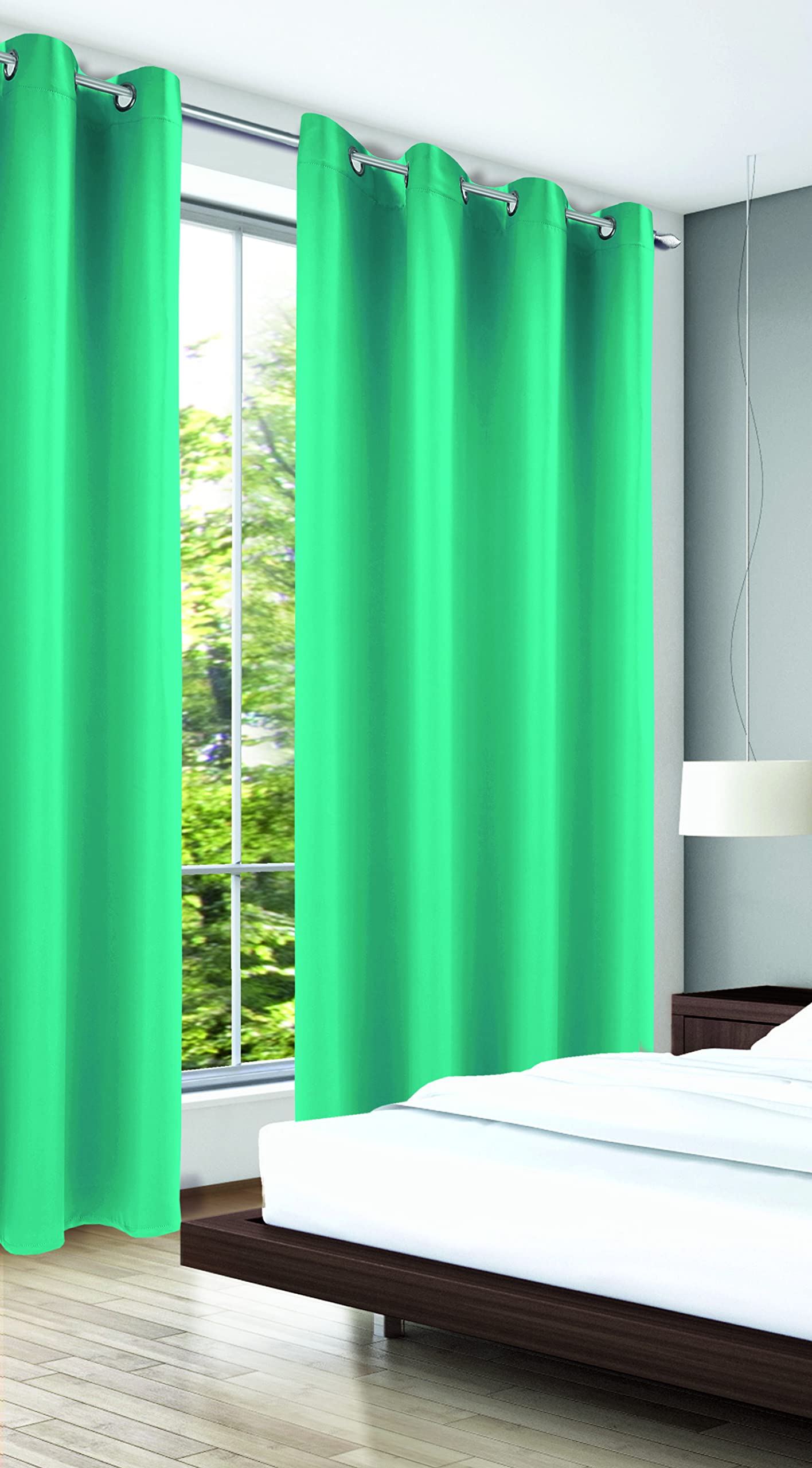 Albani Eyelet Curtain DimOut, Petrol, ca. 280x140 cm