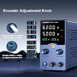 NANKADF 0-62V 0-5A DC Bench Power Supply 4-Digit LED USB Fast Charging view 3