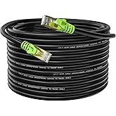Outdoor Cat 7 Ethernet Cable 85ft, 26AWG Heavy-Duty Cat7 Networking Cord Patch Cable RJ45 Transmission Speed 10GbpsTransmissi