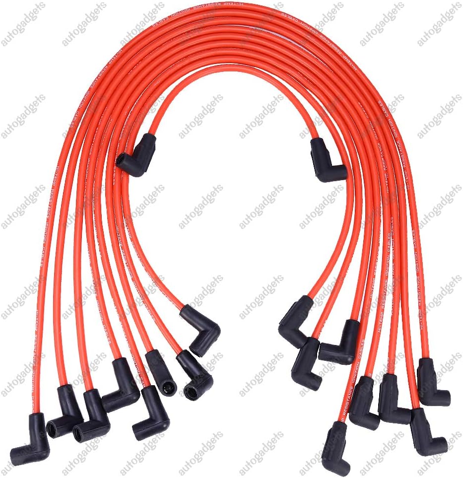 10.5 MM High Performance Spark Plug Wire Set for HEI SBC BBC 350 383 454 Electronic (9Pcs): Automotive