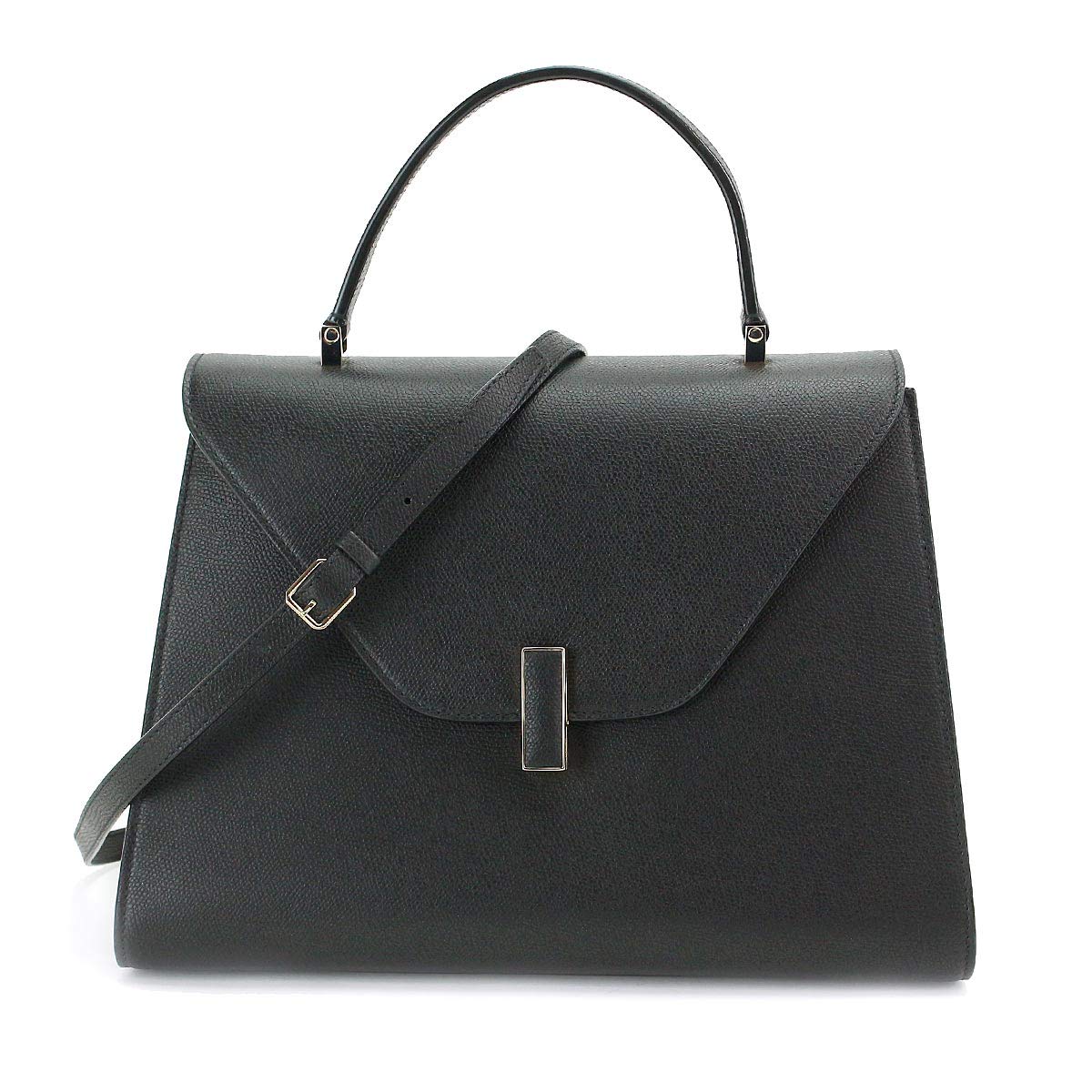 未使用 展示品 ヴァレクストラ Valextra ラージ イジィデ 2way ハンド ショルダー バッグ レザー ブラック V5E40 【中古】 90075469 B07RX5RV2H 