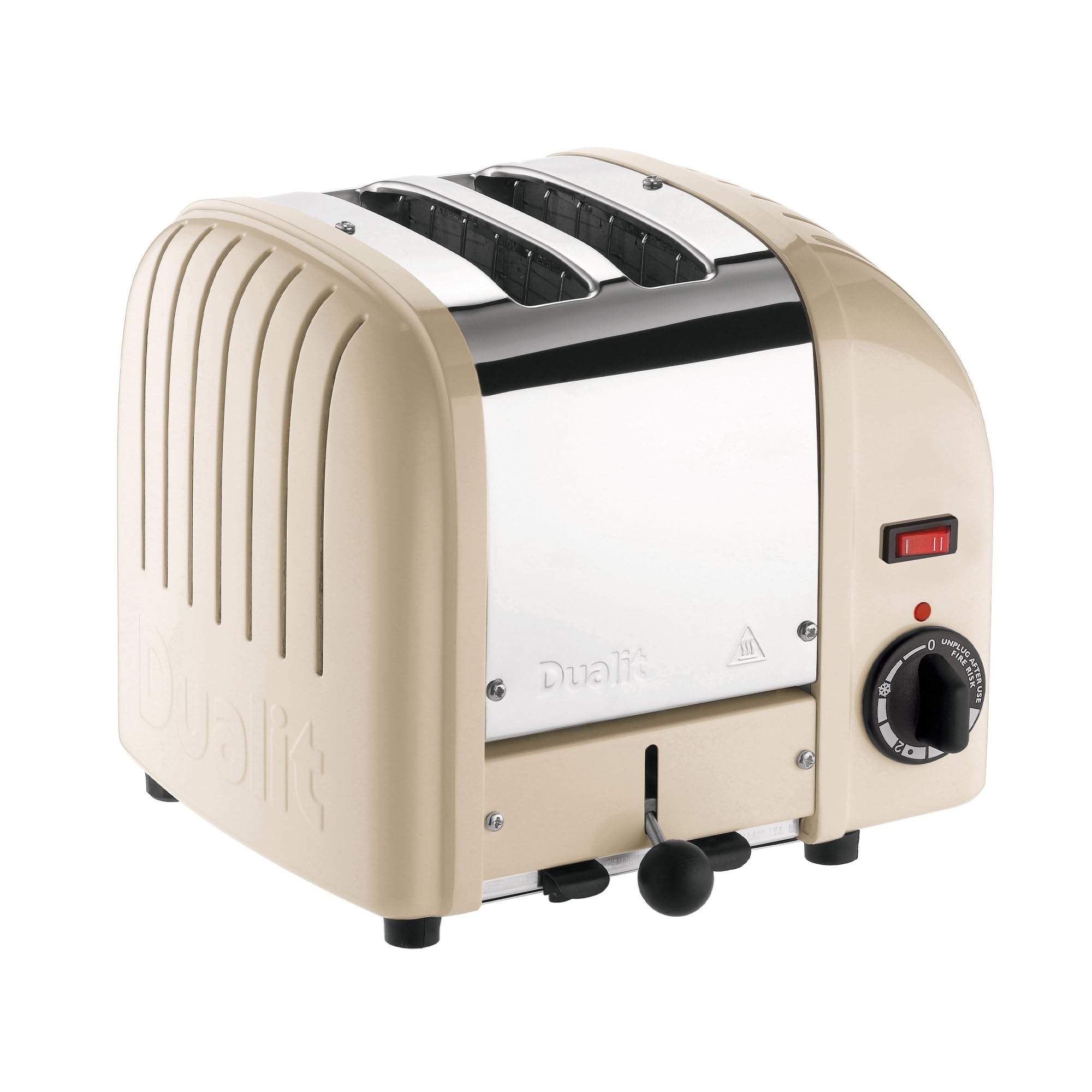 Dualit Classic 2 Slice Vario Toaster, Stainless Steel, Hand Built in the UK, Replaceable ProHeat Elements, Defrost Bread, Mechanical Timer, Replaceable parts, Cream, 20247