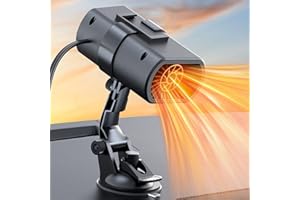 Car Heater - 12V 200W Winter Portable Car Heater Windshield Defroster, Plugs Into Cigarette Lighter 2 in 1 Fast Heating Auto 
