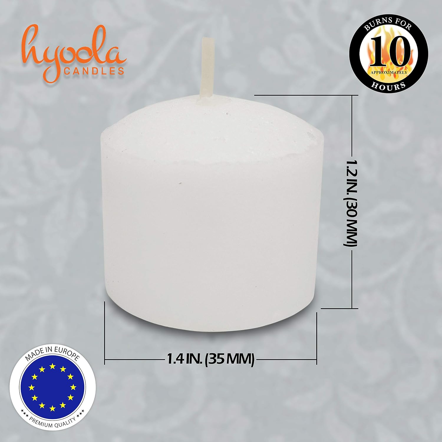 Hyoola Votive Candles - 10 Hour Burn Time Unscented Candles Pack of 100 - White Candles - European Made - Image 5