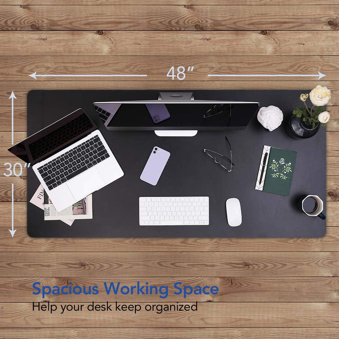 Flexispot Standing Desk 48 x 30 Inches Height Adjustable Desk Electric Sit Stand Desk Home Office Desks Whole-Piece Desk Board (Black Frame + 48 in Blacktop)…: Kitchen & Dining